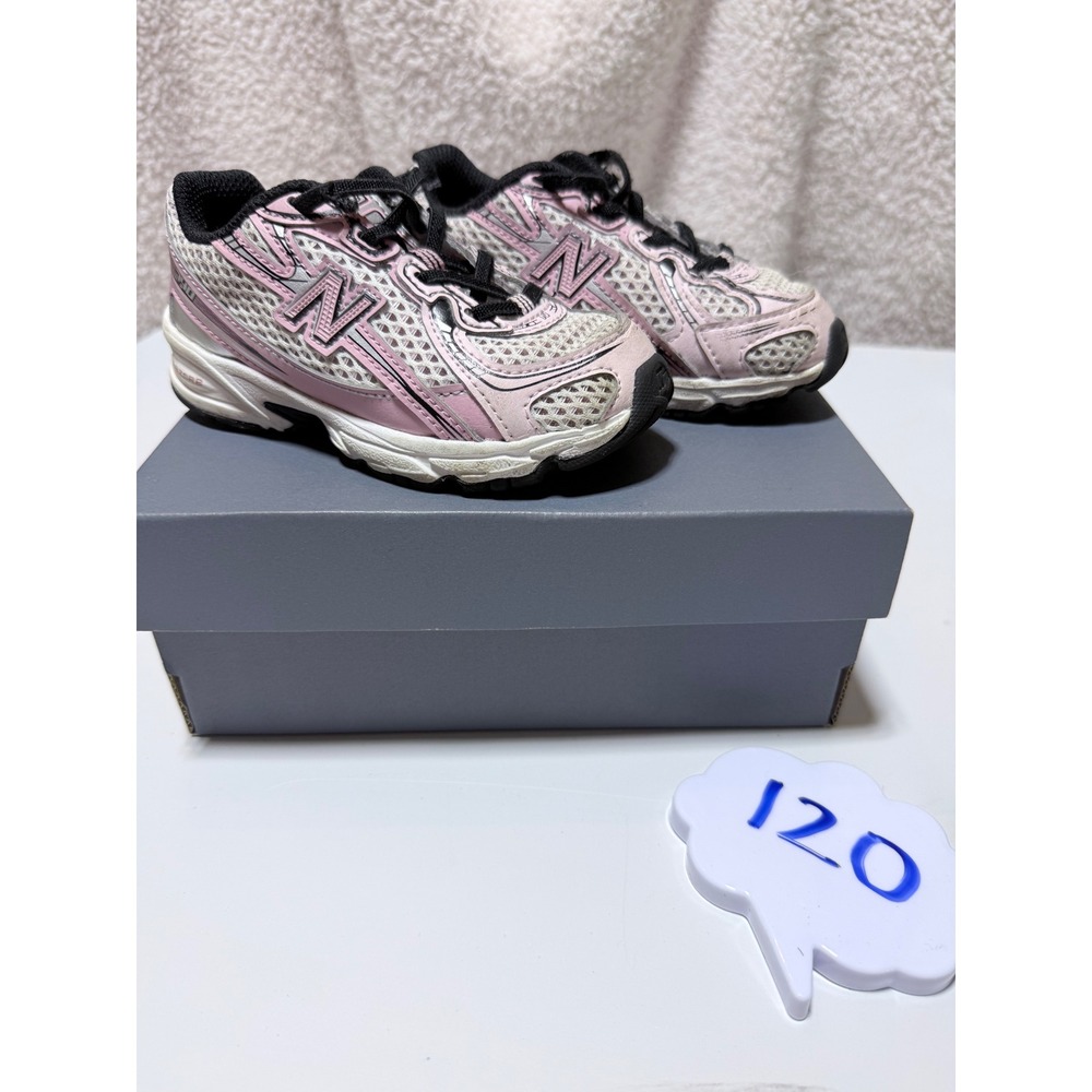 New Balance 740 Bungee Lace Toddler Kids Pink White Sneakers IZ740DK Size 8